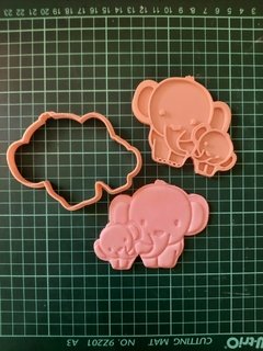 Cortante elefantes de 10x8cm - comprar online