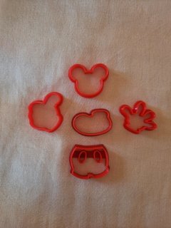 Set cortantes mini x5 de mickey en 5cm