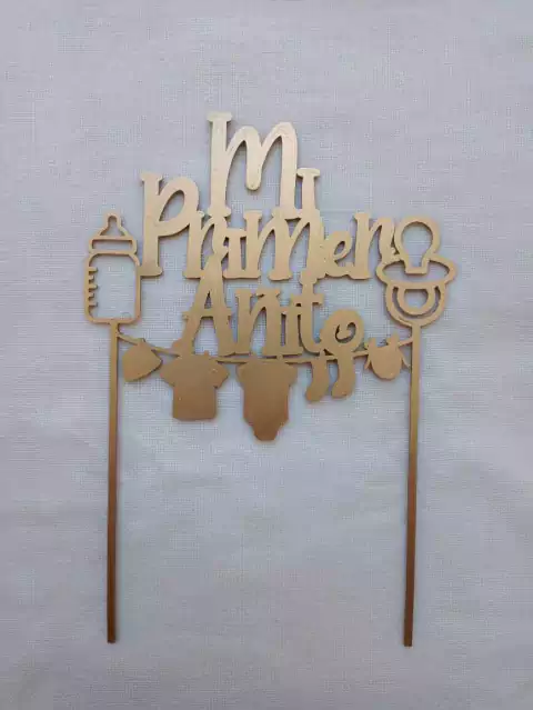 Topper Mi primer añito de 16X23cm.