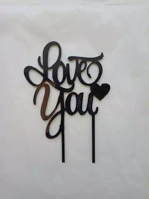 Topper Love You de 10X15 cm.