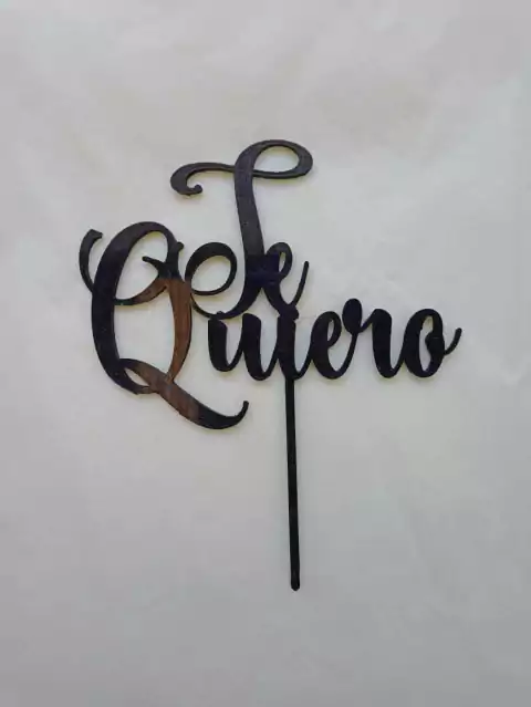 Topper Te Quiero de 11X13 cm.