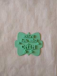 Sello Feliz Día del Niño con estrellas 6x7cm