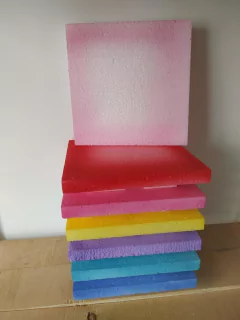 Bandeja cuadrada de 20x20cm pintada con pie - comprar online