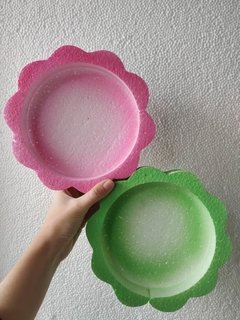 Caja flor de 20cm pintada - comprar online