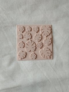 Texturizador hoja tropical de 10x10cm