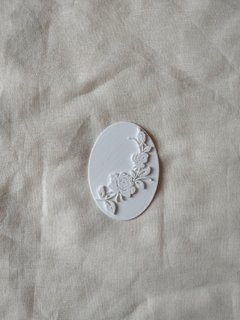 Sello rosa en ovalo de 9x6.5cm
