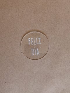 Stamp feliz día mayúscula 7cm