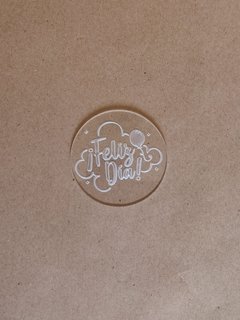 Stamp de 7cm Feliz dia con globos