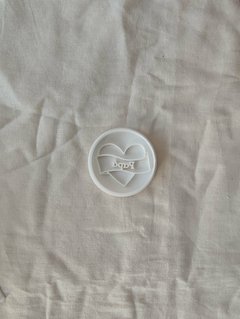 Cortante Papá con corazón de 7cm