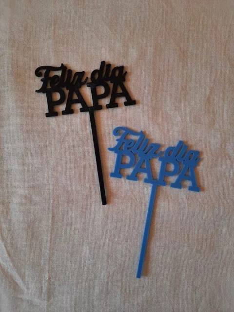 Topper Feliz día Papa 10x15cm