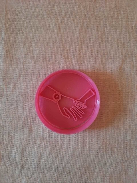 Sello de 8cm de la mano