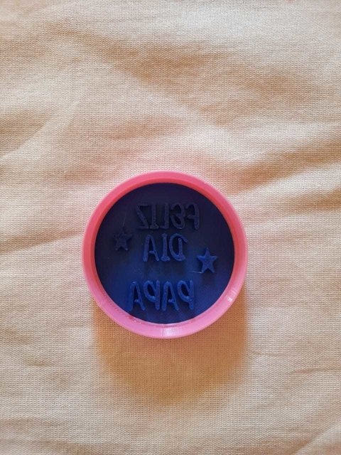 Sello feliz día papa de 7cm