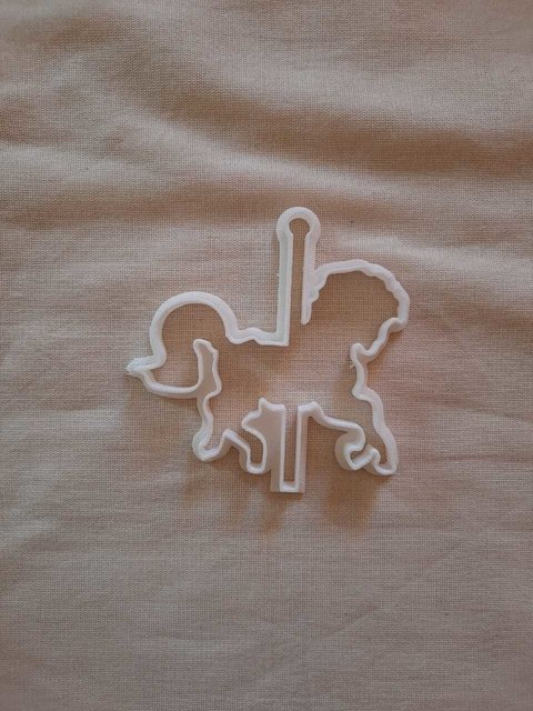 Cortante caballo de carrusel de 10x10cm
