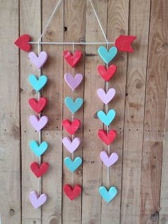 Cortina de corazones de 80*50cm