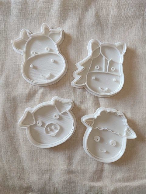 Set animales de granja x 4 unidades