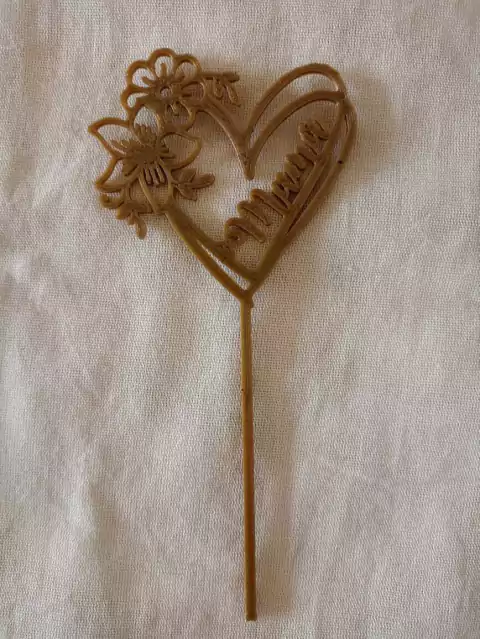 Topper corazon con flores para mamá