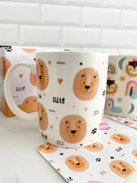 TAZA CERAMICA LION