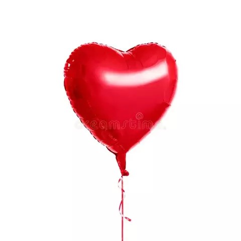 Globo Corazon Metalizado Rojo