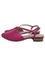 Scarpin Salto Baixo Couro Slingback Pink - loja online