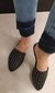 Flat Mule Preto Metais Prata - loja online