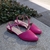 Scarpin Salto Baixo Couro Slingback Pink