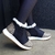 Bota Forrada Nylon Preto Malha Dourada Pelo Branco