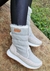Bota Forrada Neve e Frio Nylon Caqui Acinzentado