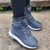 Bota Forrada Neve e Frio Elástico Cinza | Sapatos e Botas Loja Online