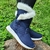 Bota Forrada Neve e Frio Nylon Marinho Pelo Branco