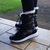 Bota Forrada Pelo 2x1 Verniz Preto Sapatos e Botas