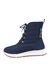 Bota Forrada Neve e Frio Cadarço Metal Dourado Marinho