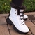 Bota Forrada Neve e Frio Nylon Branco e Preto | Sapatos e Botas