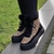 Bota Forrada Pelo Couro Preto / Tiger Caramelo