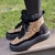 Bota Forrada Pelo Couro Preto / Tiger Caramelo