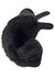 Bota forrada em preto, com sola branca e detalhes em camurça, ideal para neve e frio intenso.