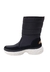 Bota de inverno forrada em preto, com sola preto, projetada para conforto e aquecimento em climas frios. sapatos e botas