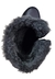 Bota forrada em preto com interior macio, ideal para neve e frio.