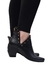 Ankle Boot Western Couro Croco Preto