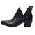 Ankle Boot Western Couro Croco Preto