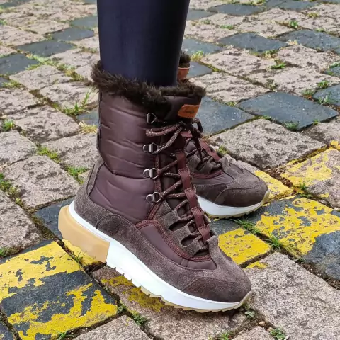 Bota Forrada Neve e Frio Nylon Amarração | Sapatos e Botas