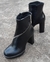 bota feminina salto alto couro preto