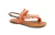 Sandália Rasteira Mini Pompom Laranja - comprar online