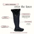 Bota forrada em nylon impermeável, modelo over the knee, com forro sintético e solado antiderrapante.