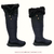 Bota forrada em nylon impermeável, modelo over the knee, com forro sintético e solado antiderrapante.