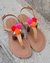 Sandália Rasteira Pompom Colorido - comprar online
