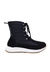 Bota Forrada Neve e Frio Cadarço Preto Metal Dourado