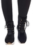 Bota Forrada Neve e Frio Cadarço Preto Metal Dourado