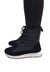 Bota Forrada Neve e Frio Cadarço Preto Metal Dourado