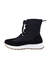 Bota Forrada Neve e Frio Cadarço Preto Metal Dourado