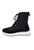 Bota Forrada Neve e Frio Cadarço Preto Metal Dourado
